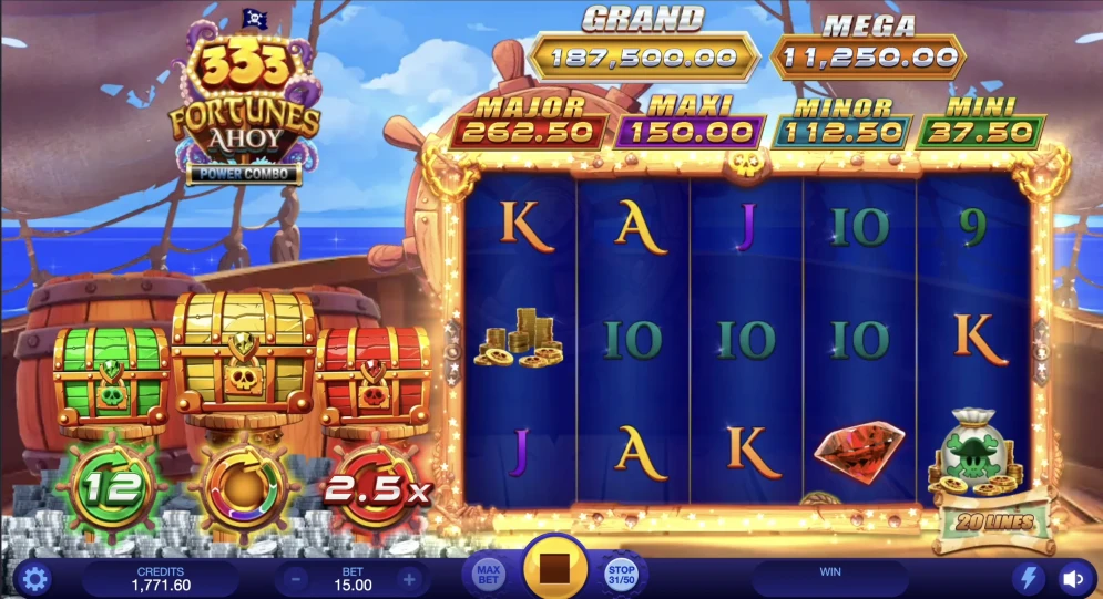 333 Fortunes Ahoy Power Combo demo