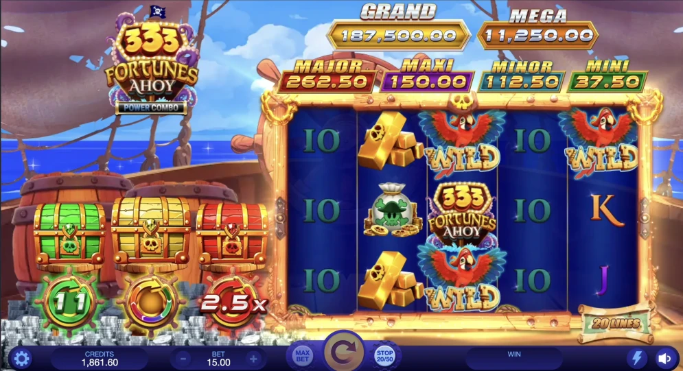 333 Fortunes Ahoy Power Combo Slot
